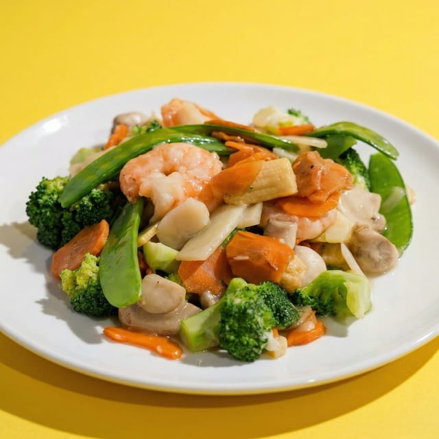 Shrimp with Mixed Vegetables.