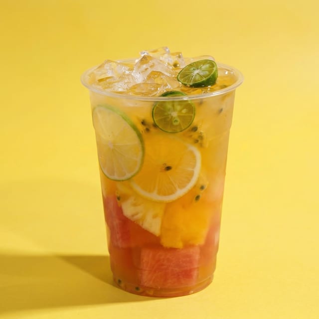 Mango Fiesta Boba Fruit Tea.