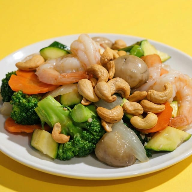 Shrimp with Cashew Nuts.